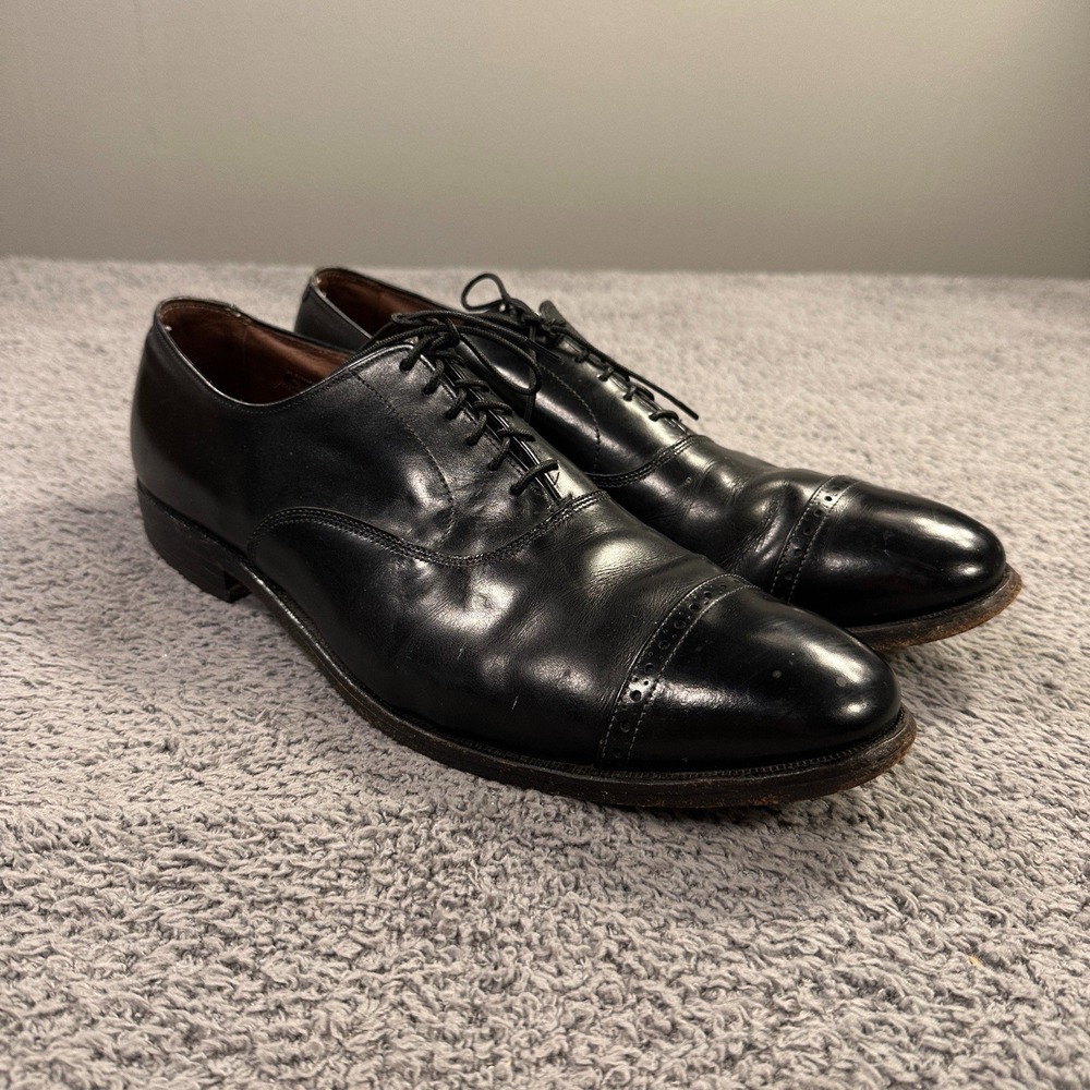 Allen Edmonds Fifth Avenue Shoes‎ Mens 13 B Black Leather Cap Toe Oxford Derby